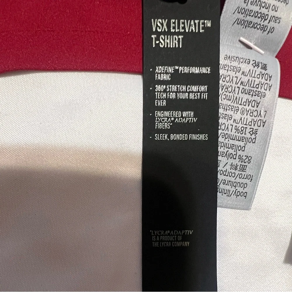 Victoria’s Secret VSX Elevate Tee Red Size Large Performance Top Crew Neck - Picture 8 of 12